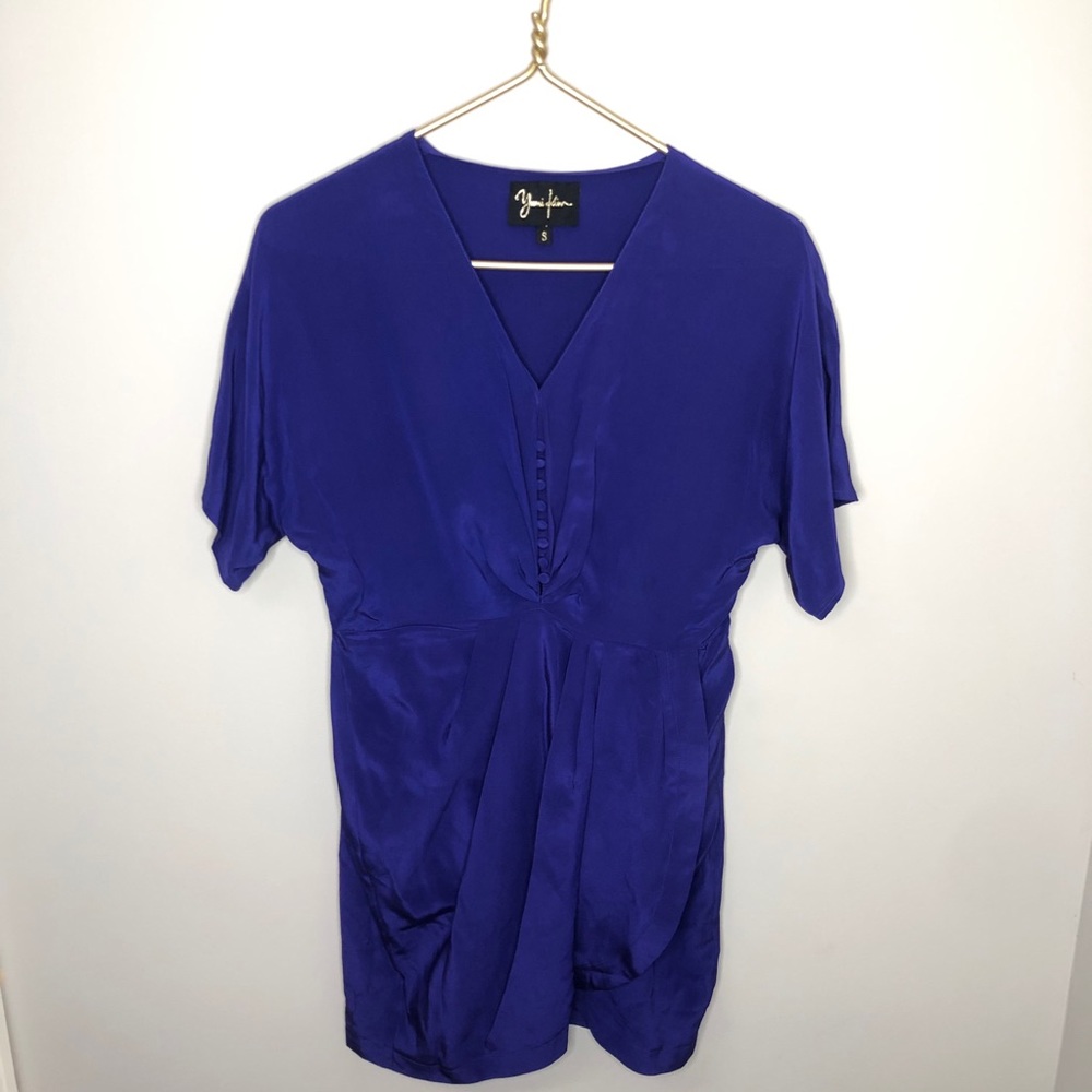 Yumi Kim Royal Blue Silk Mini Dress